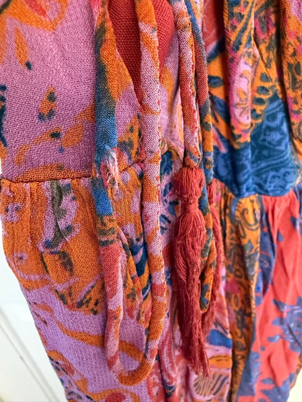 Free People Dress Unattainable Boho Floral Maxi Sleeveless Bohemian Size 10 - Picture 7 of 13